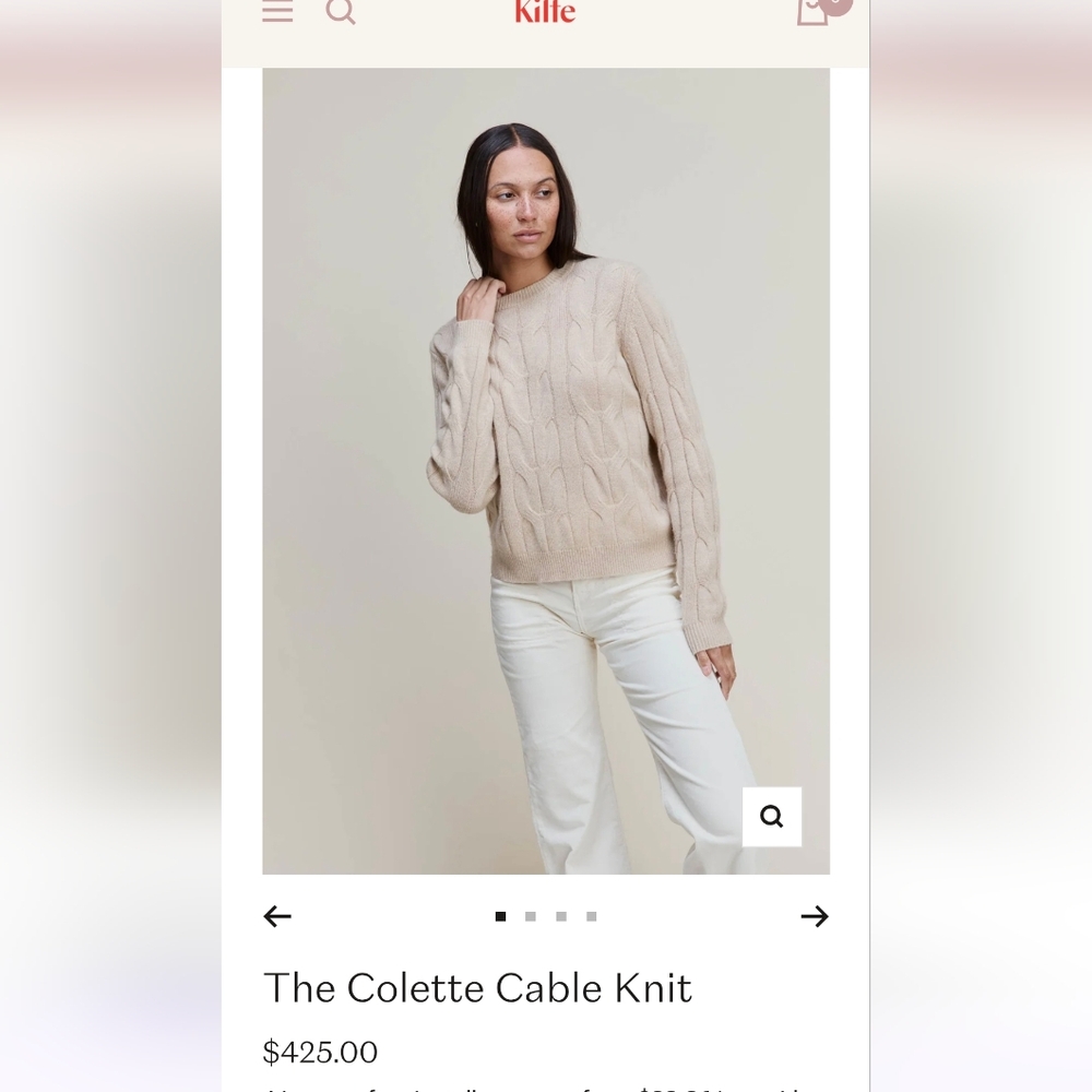 KILTE Cashmere Sweater, Size Small Like New - Picture 8 of 8